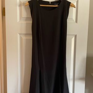 Tommy Hilfiger size 14 black dress with string tie, gold detail euc